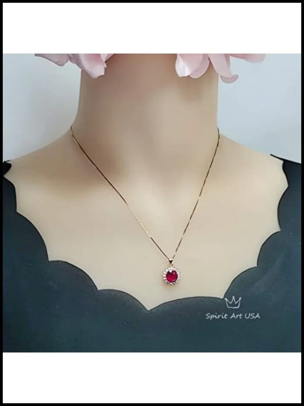 Sterling Silver Pendant Necklace Box Chain 18 Inch